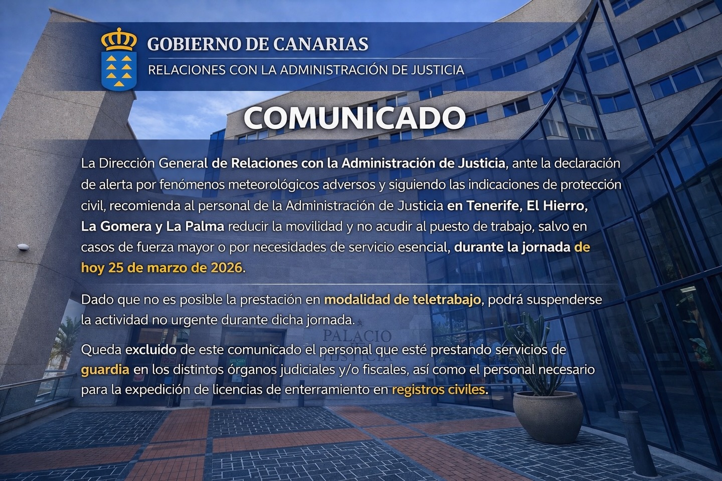 Portada de Actualización de la situación de alerta meteorológica