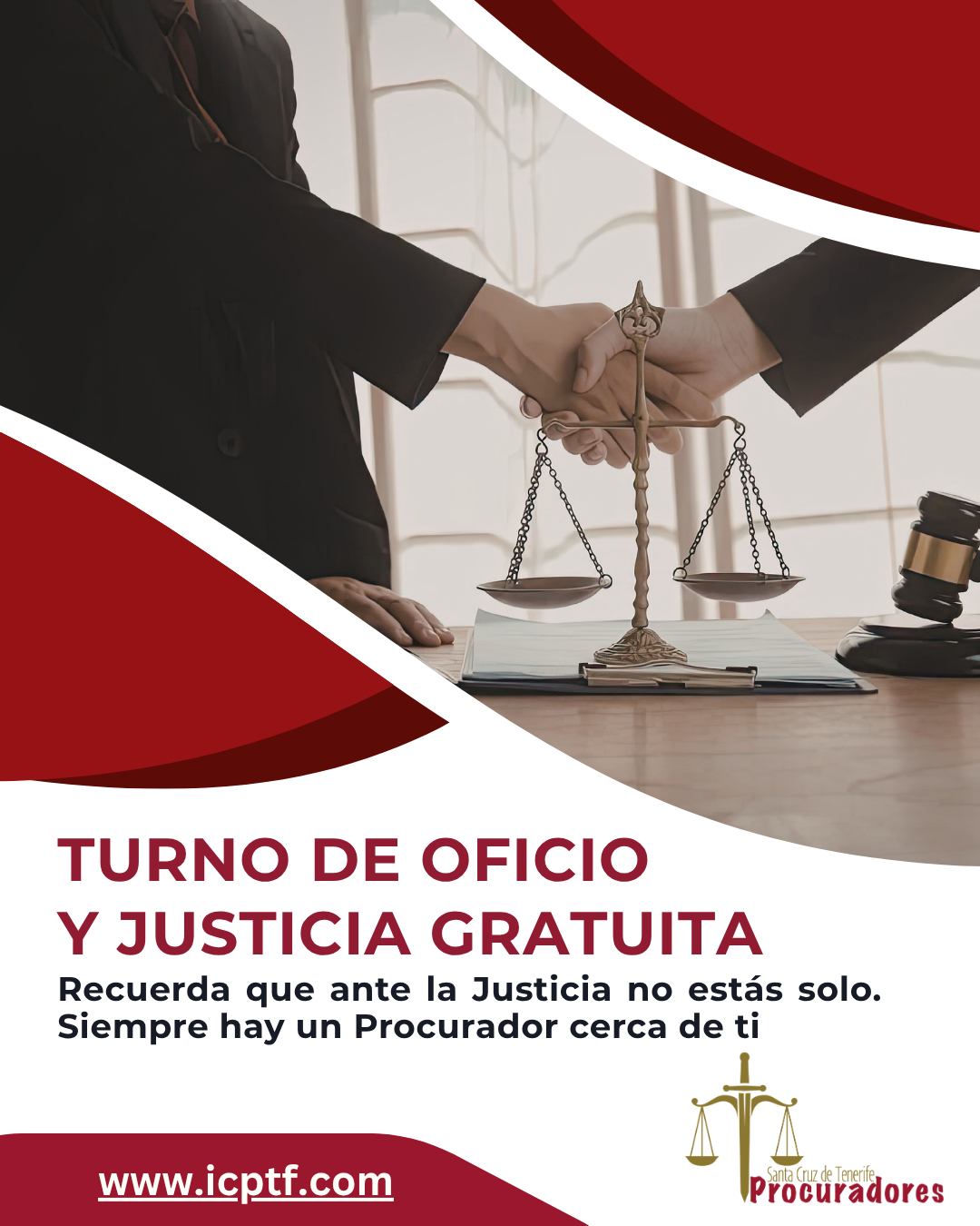Portada de El Ilustre Colegio de Procuradores de Santa Cruz de Tenerife informa que se ha procedido al abono de los Turnos de Oficio